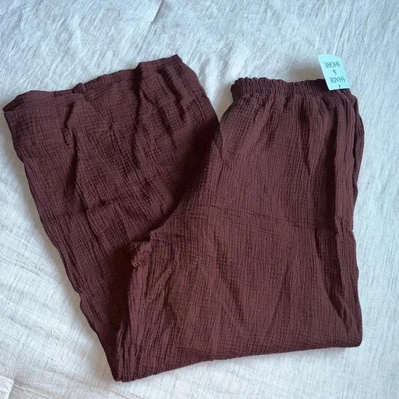 Shade & Shore Women’s Bohemian Linen Pants in Warm Brown Size Medium - Picture 9 of 9